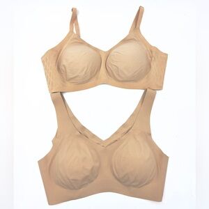 Honeylove Bra Lot Womens 3X Silhouette V-Neck Wireless Smoothing Comfy Stretch